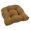 19-inch U-Shaped Micro Suede Tufted Dining Chair Cushion - Camel